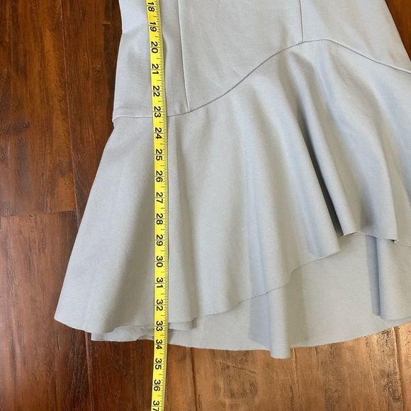 ELLIATT Spaghetti Strap Arch Ruffled Mini Dress in Baby Blue - Picture 15 of 15